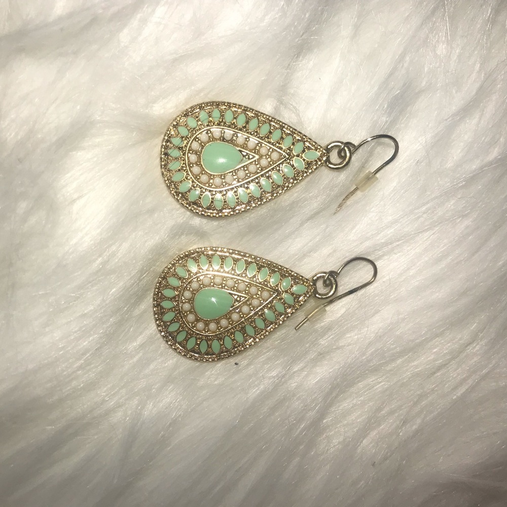 Light Green Drop Earrings